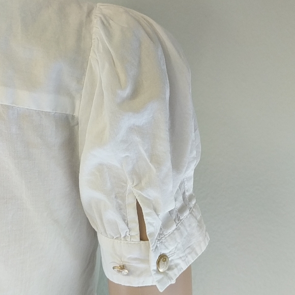 [Juicy Couture] Pleated Tie Front Button-up blouse - Picture 5 of 7